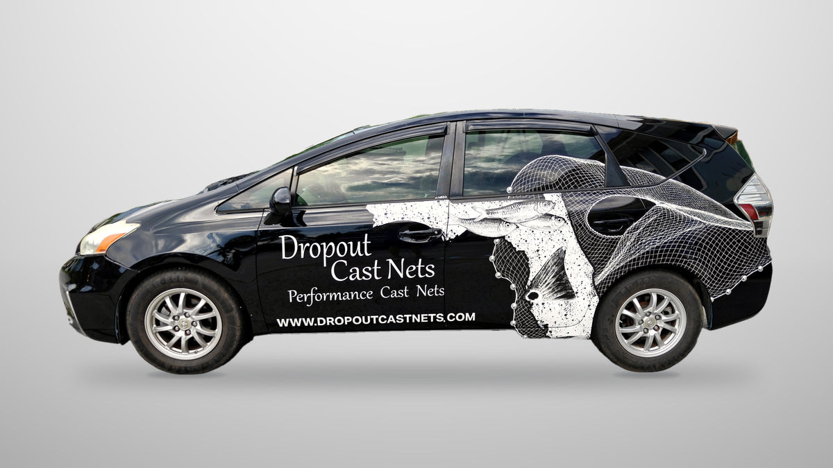 The Dropout mobile: the Dropout Cast Nets wrapped car